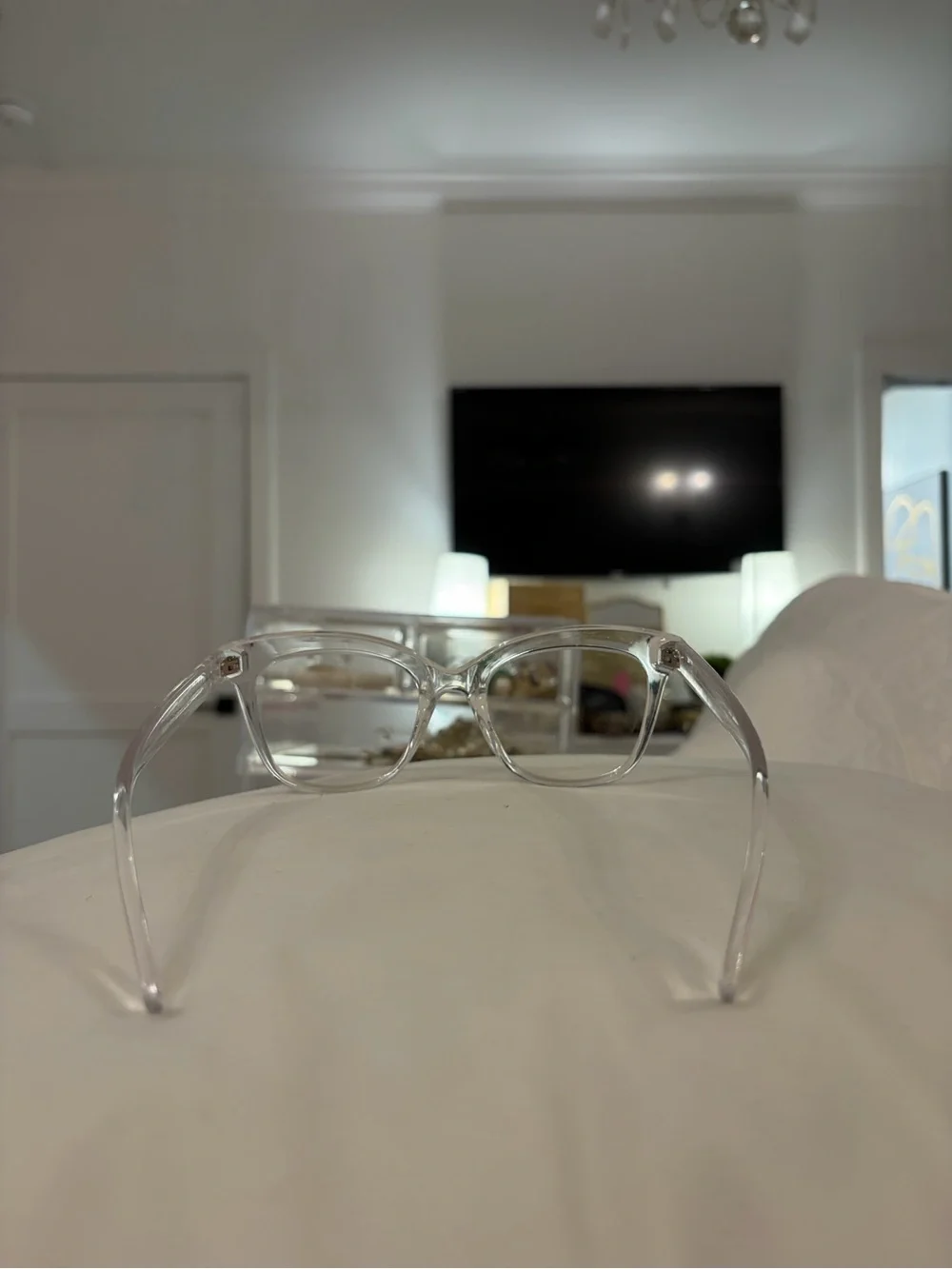 Clear Transparent Cat-Eye Bluelight Glasses for Women